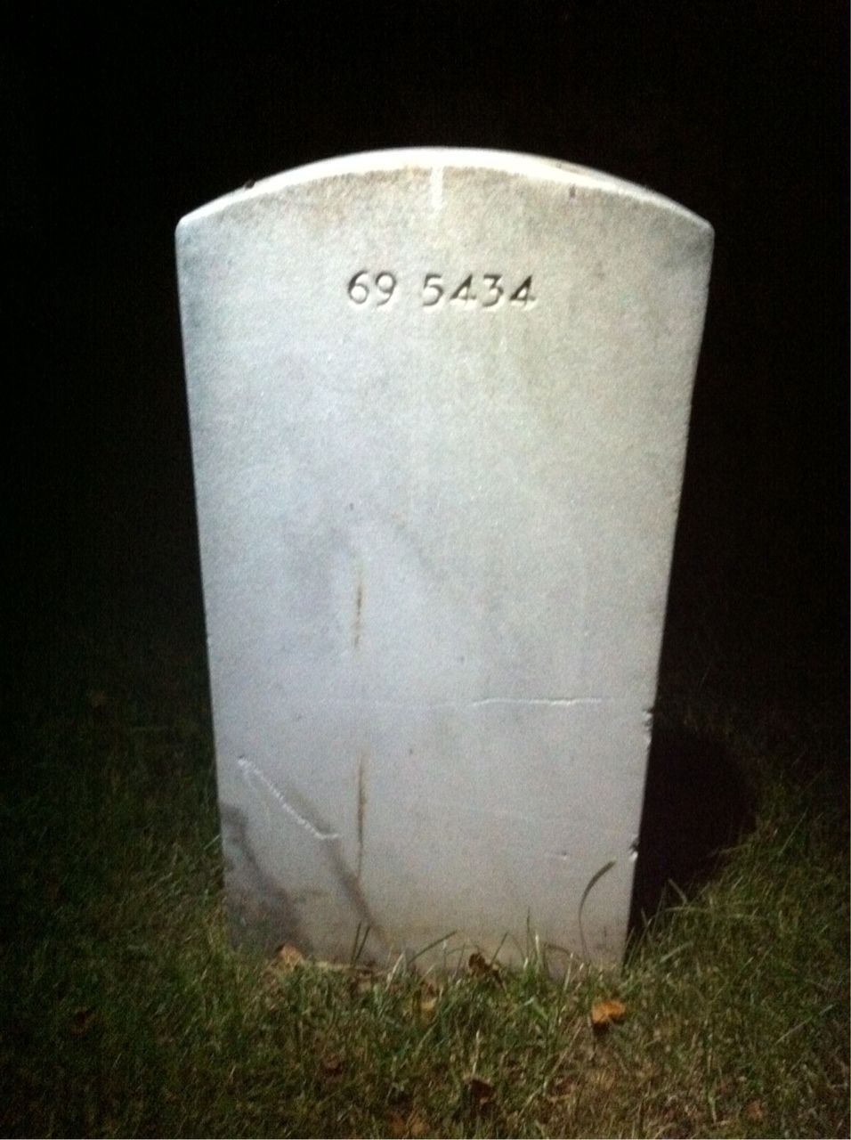 Back of headstone — Richard Adams