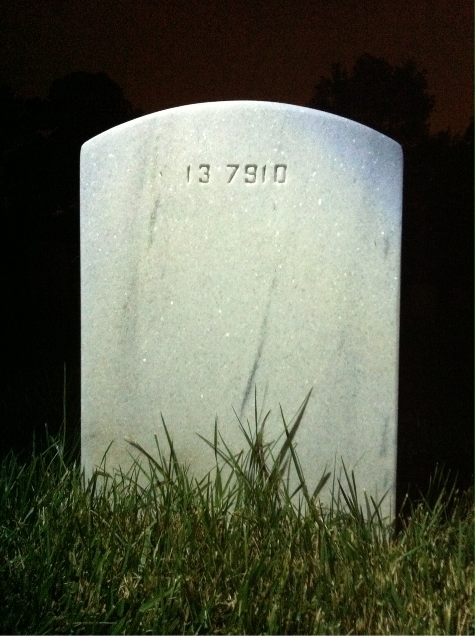 Back of headstone — John Abbott