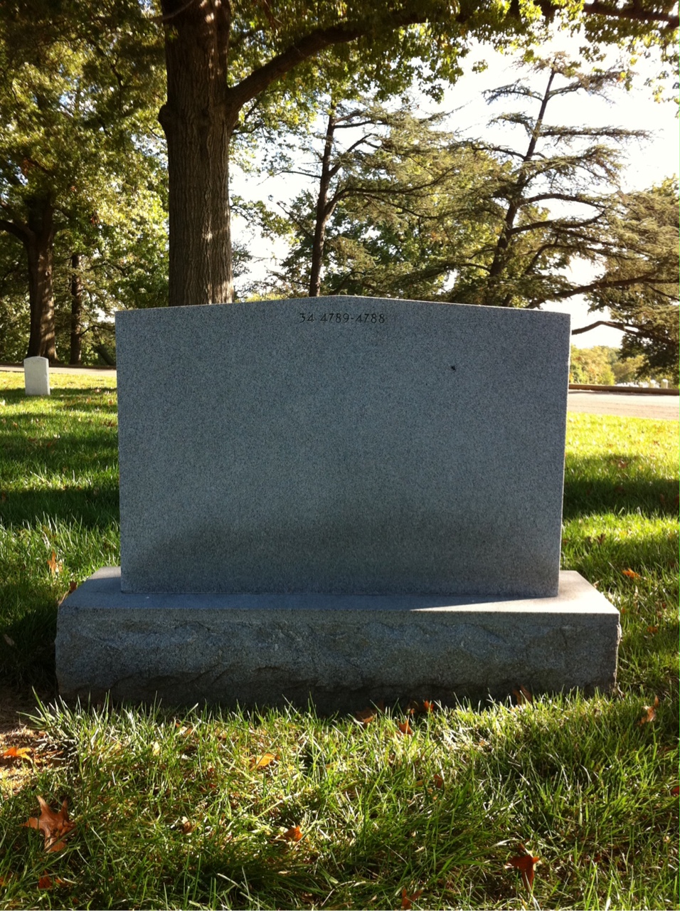 Back of headstone — George Mellott