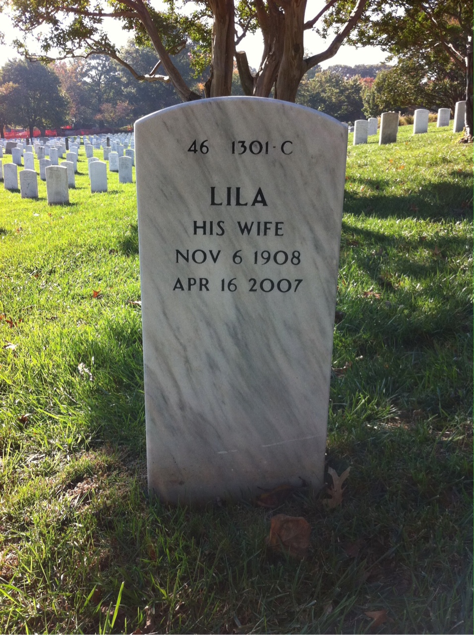 Back of headstone — Juan Lamurey