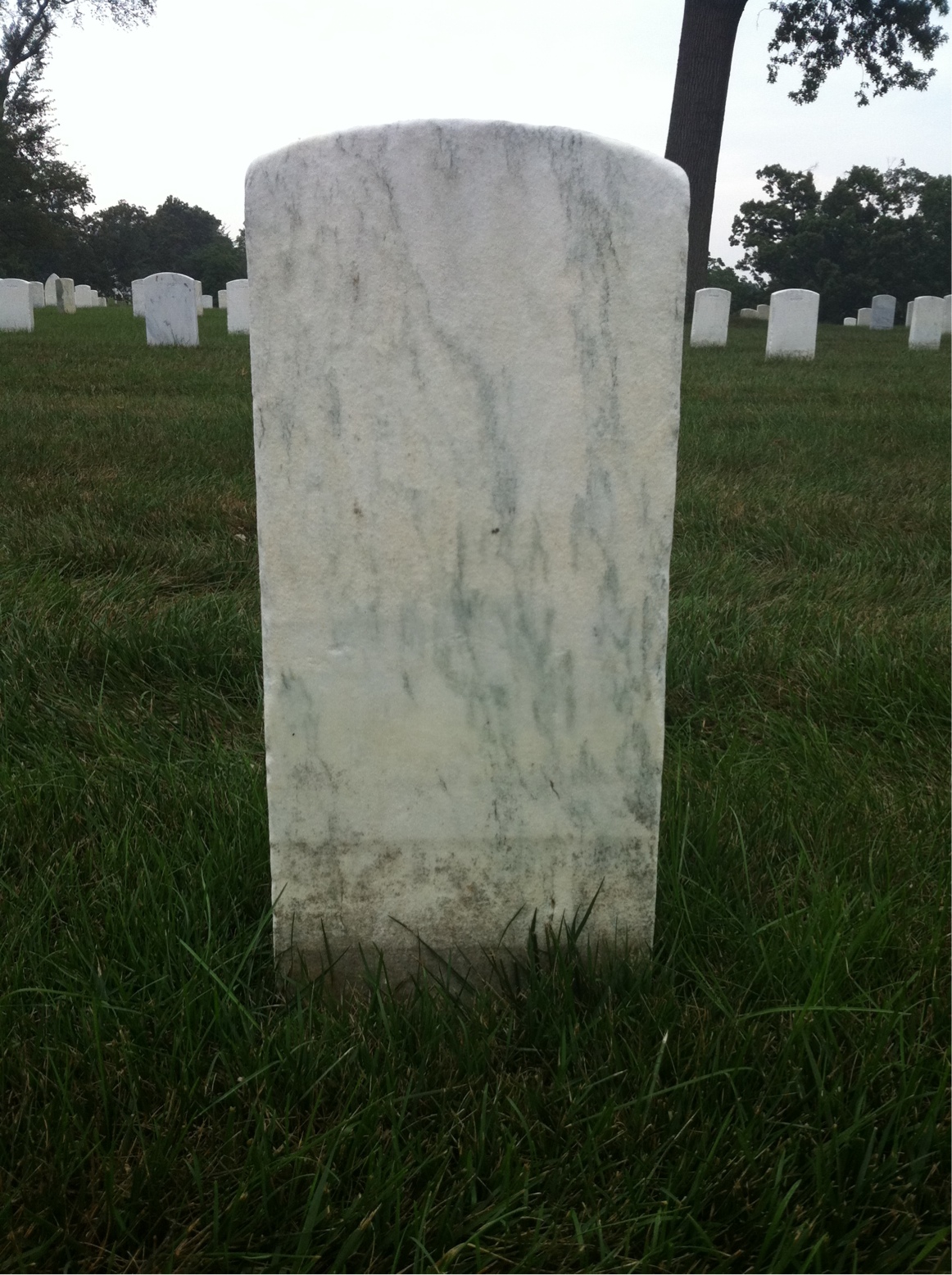 Back of headstone — Benjamin Crissman