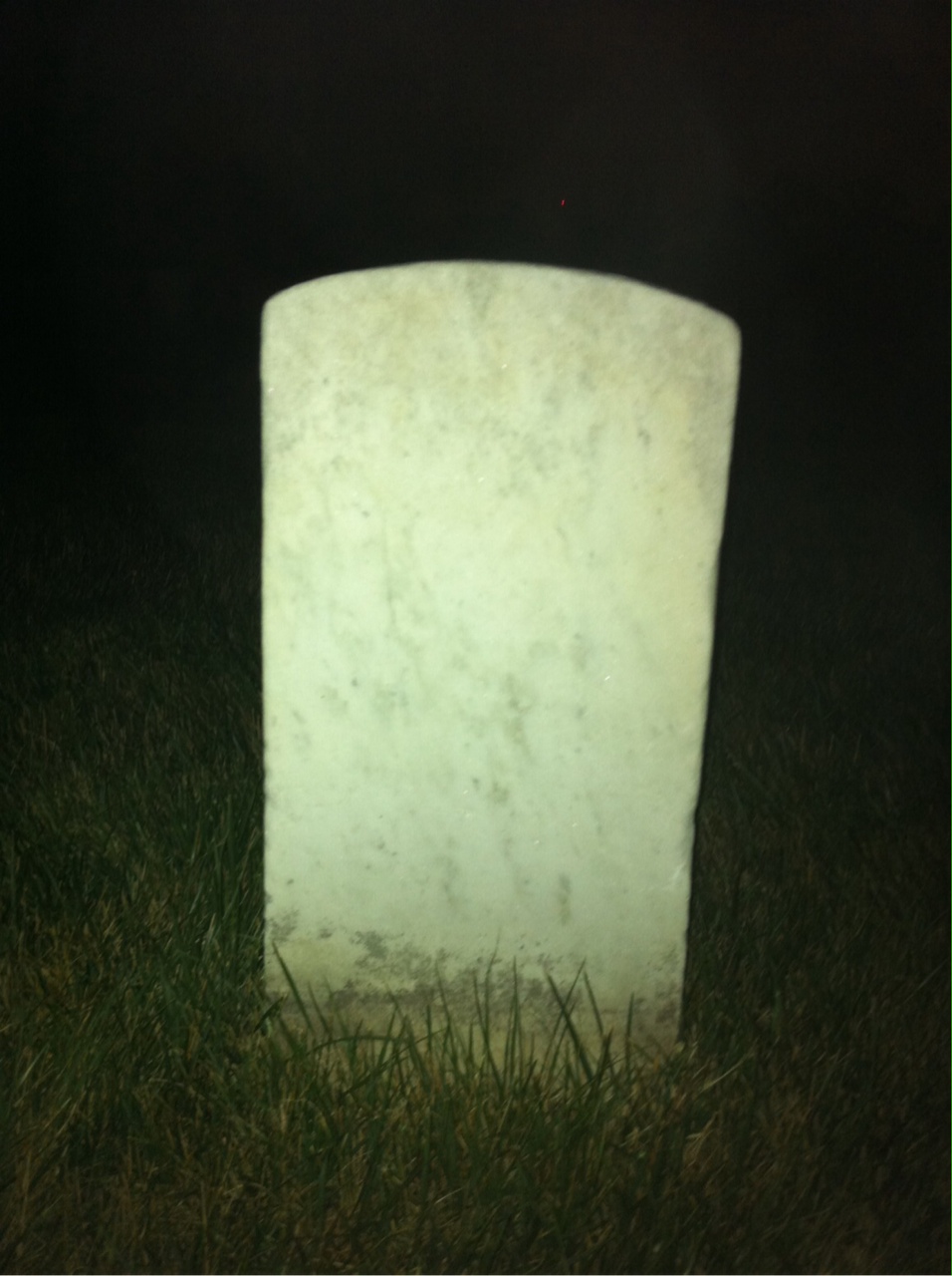 Back of headstone — Norman Baker