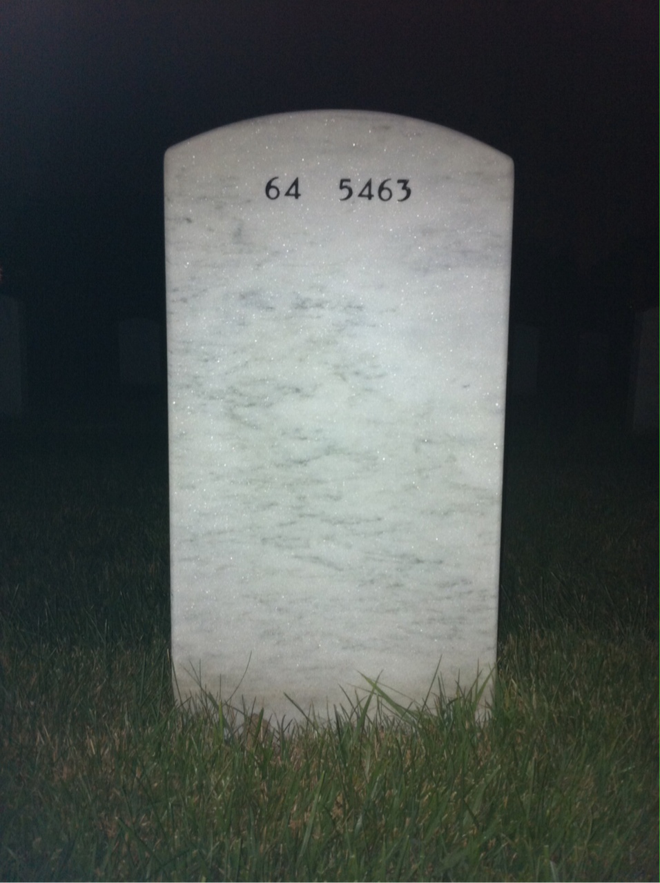 Back of headstone — Curtis Garrett