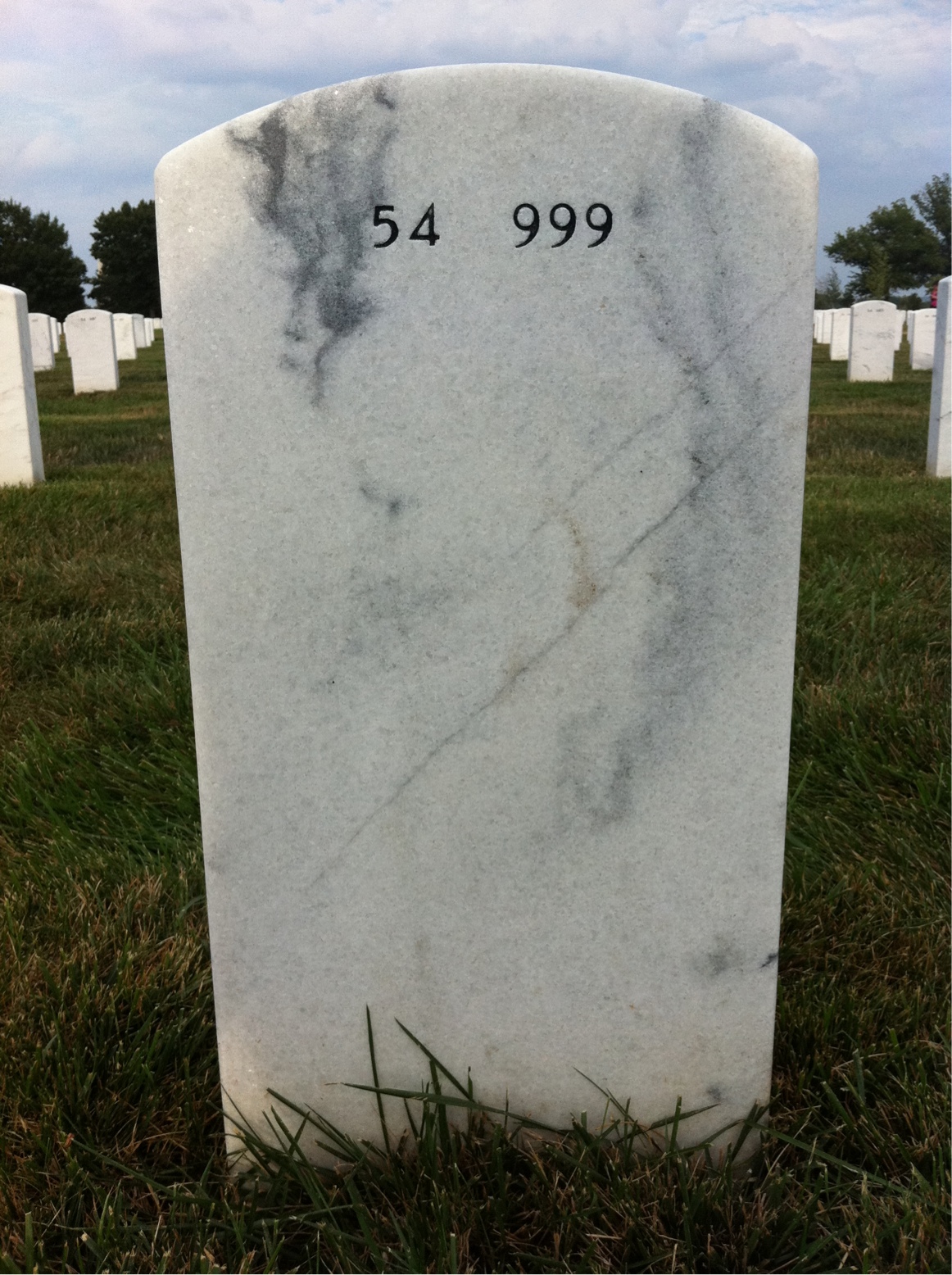 Back of headstone — Ralph Harmon
