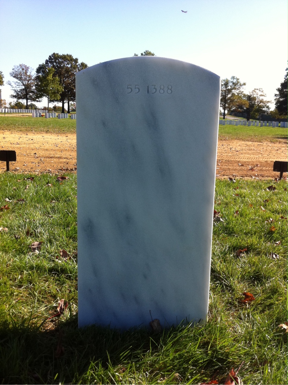 Back of headstone — William John Wetzel