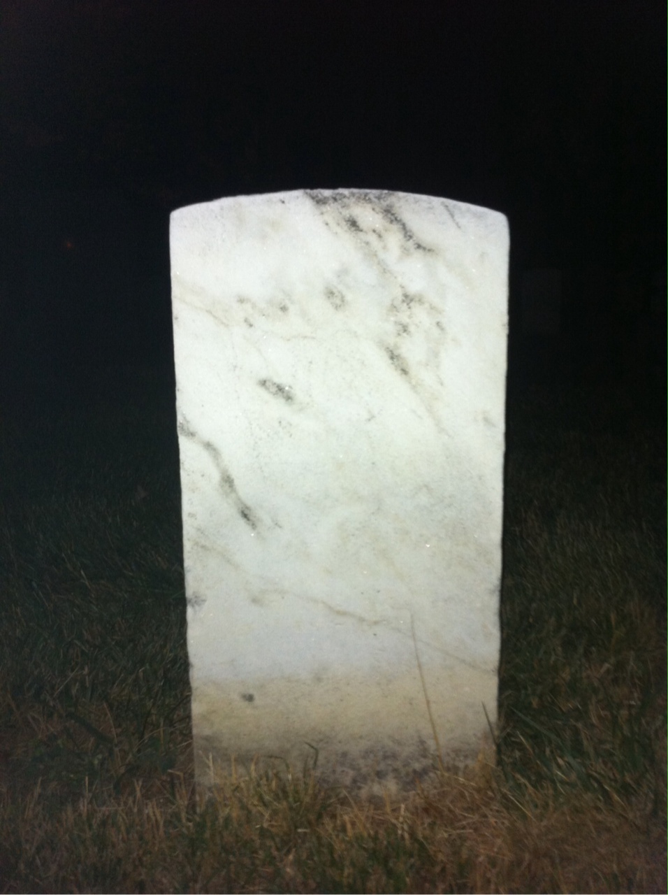 Back of headstone — Joseph Mitchell