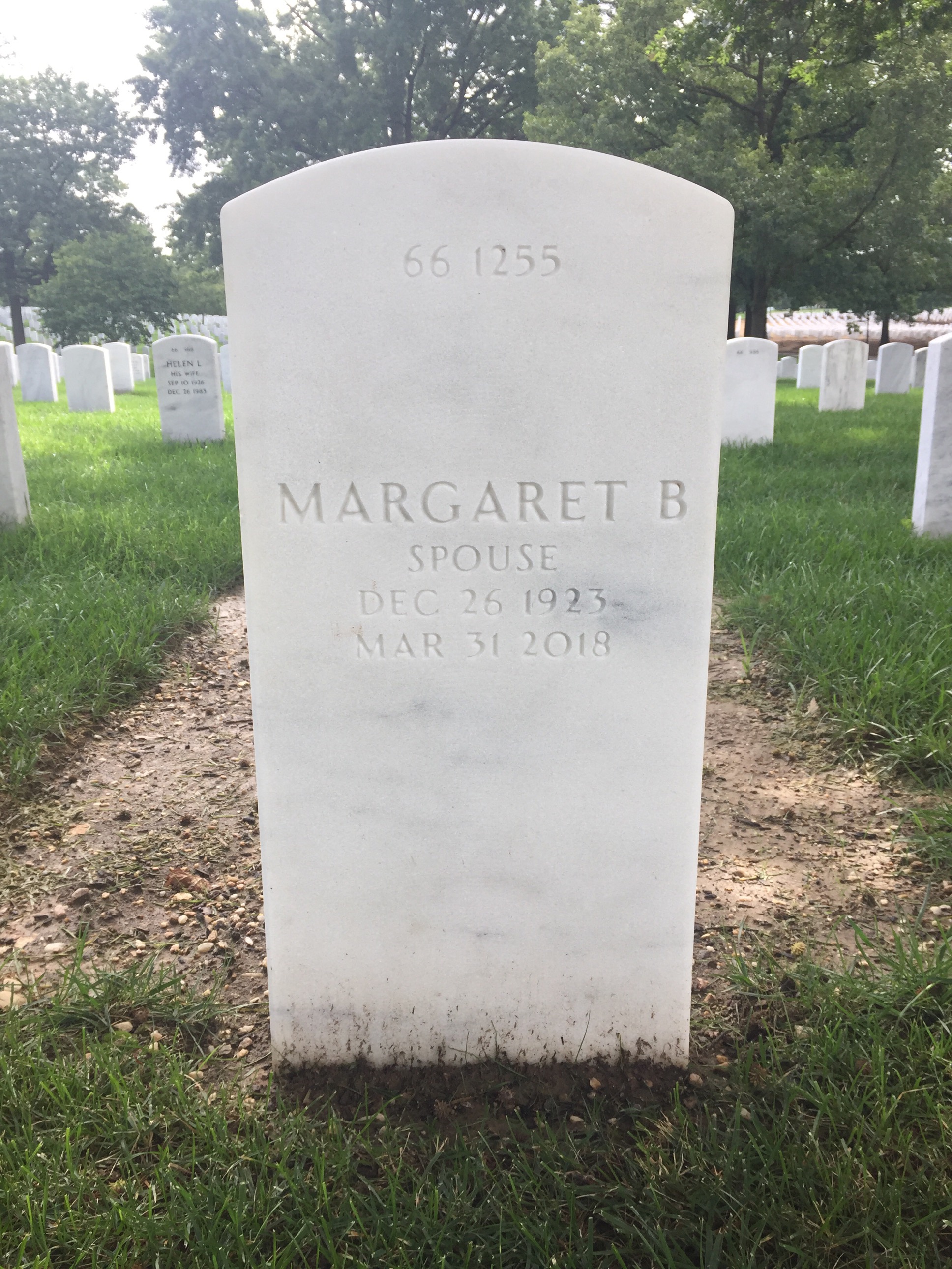 Back of headstone — Dewitt Smith