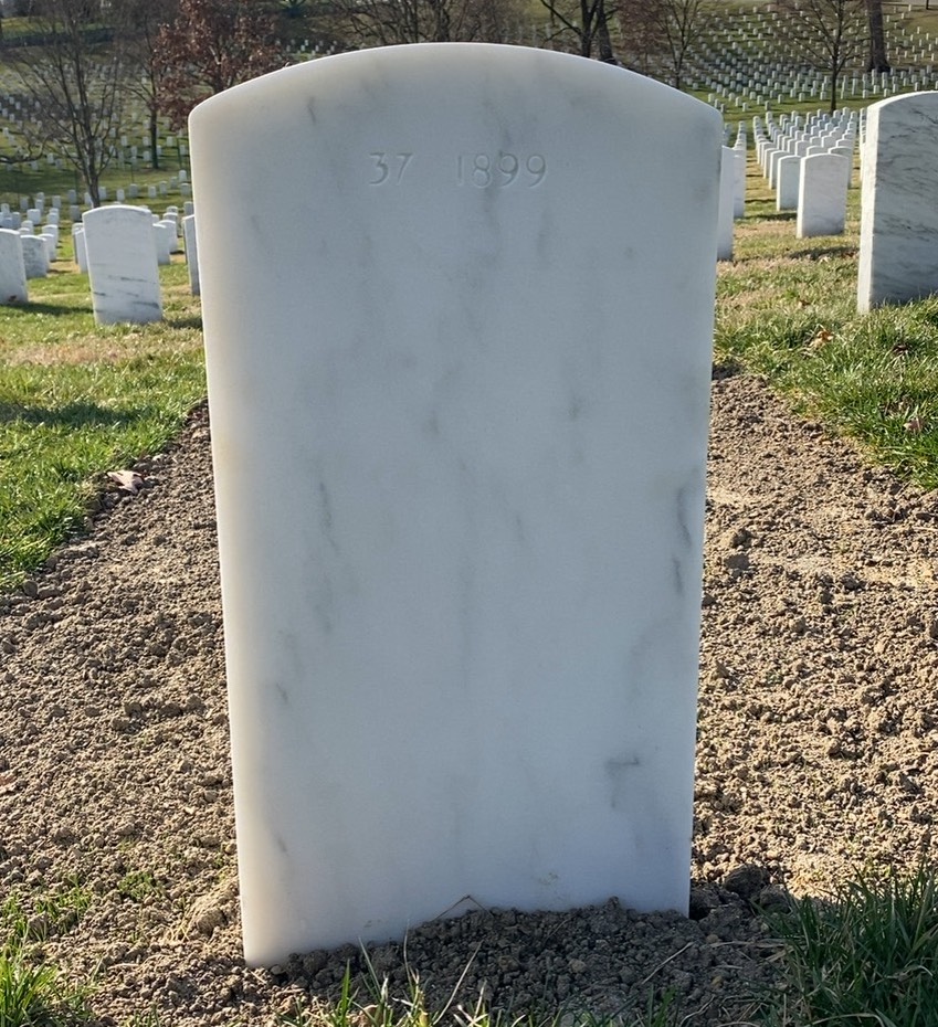 Back of headstone — Richard Mills