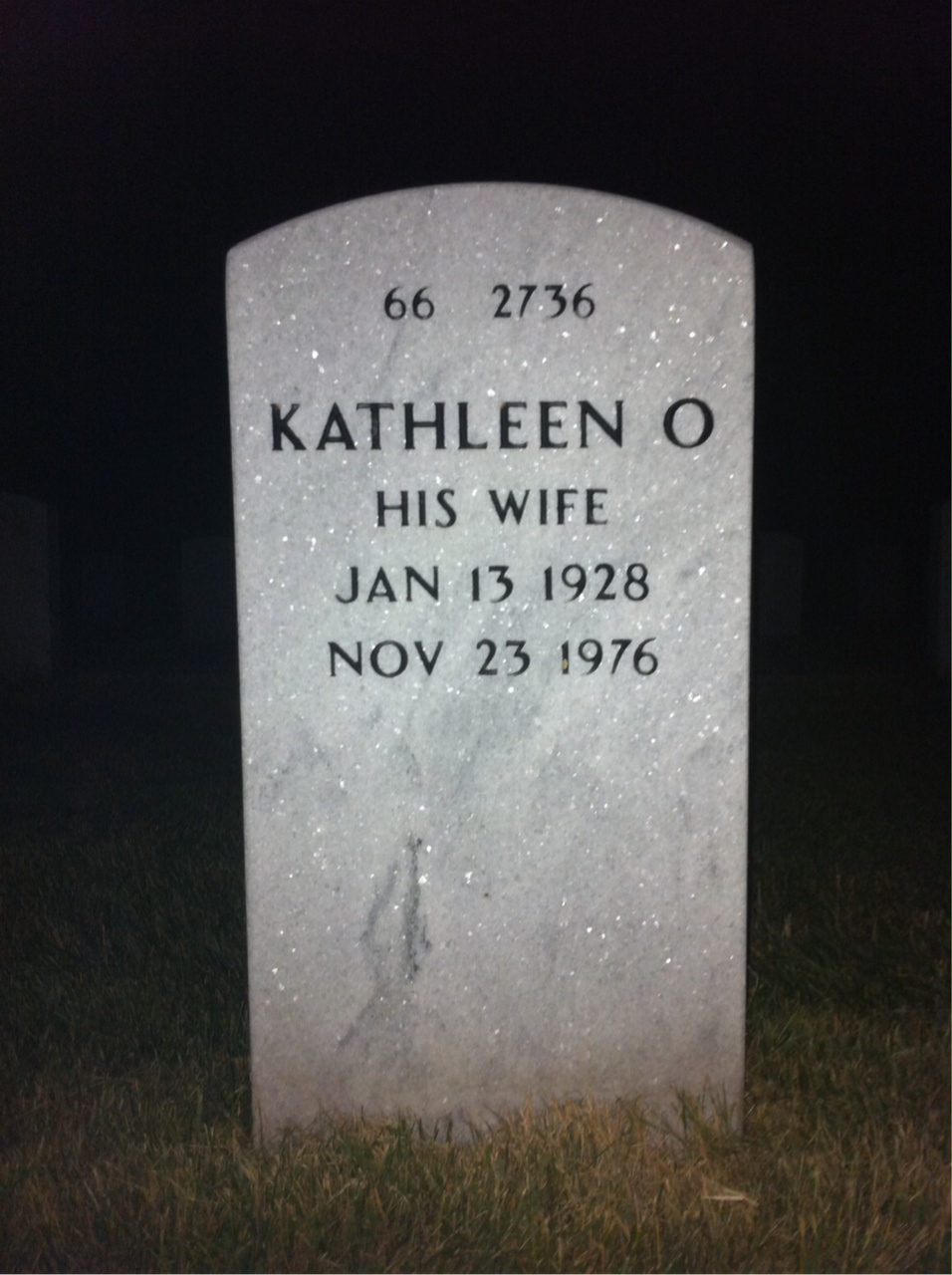 Back of headstone — John Mcweeny