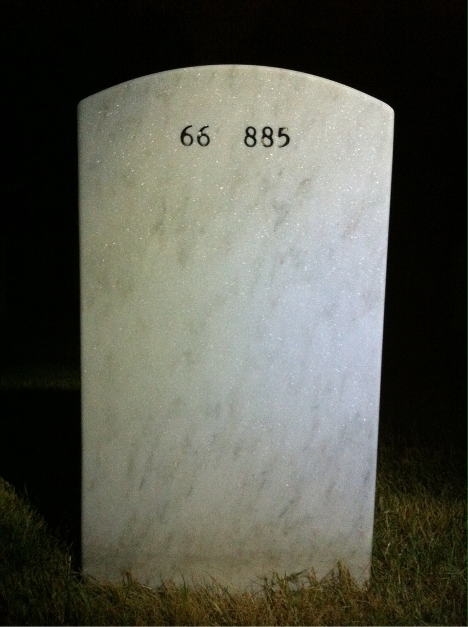Back of headstone — John Deyoung
