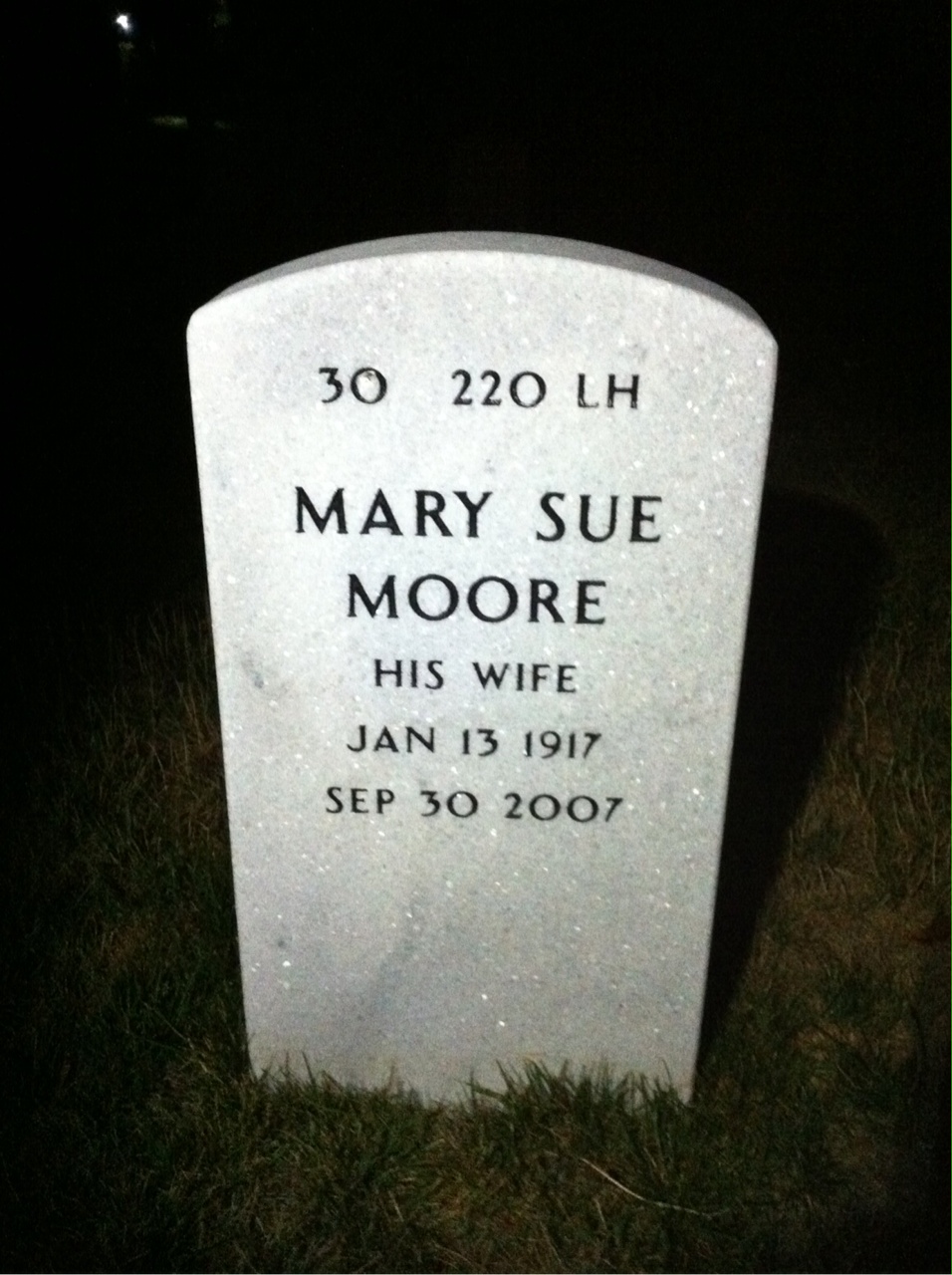 Back of headstone — Frank Hubbard