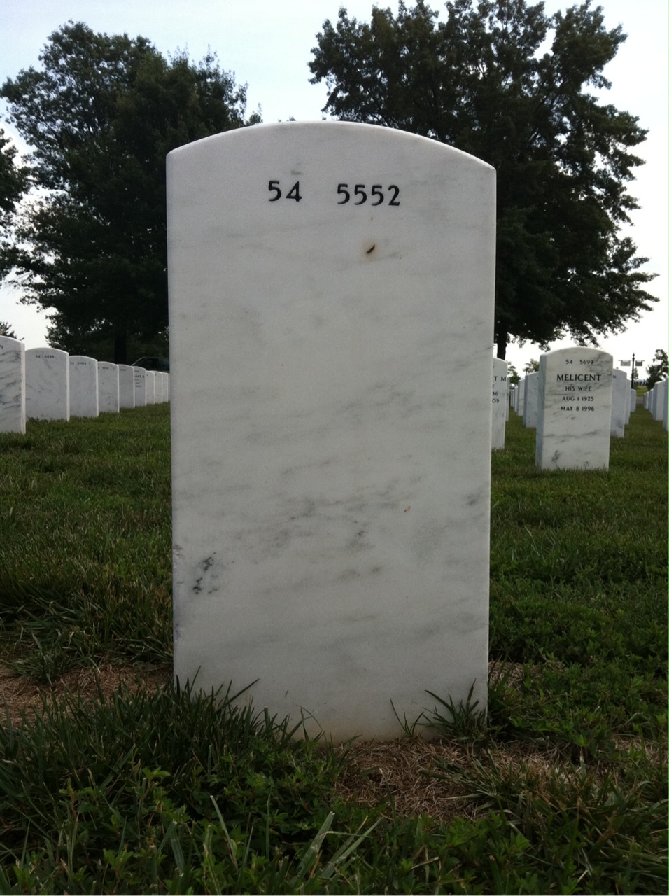 Back of headstone — Robert Sullivan