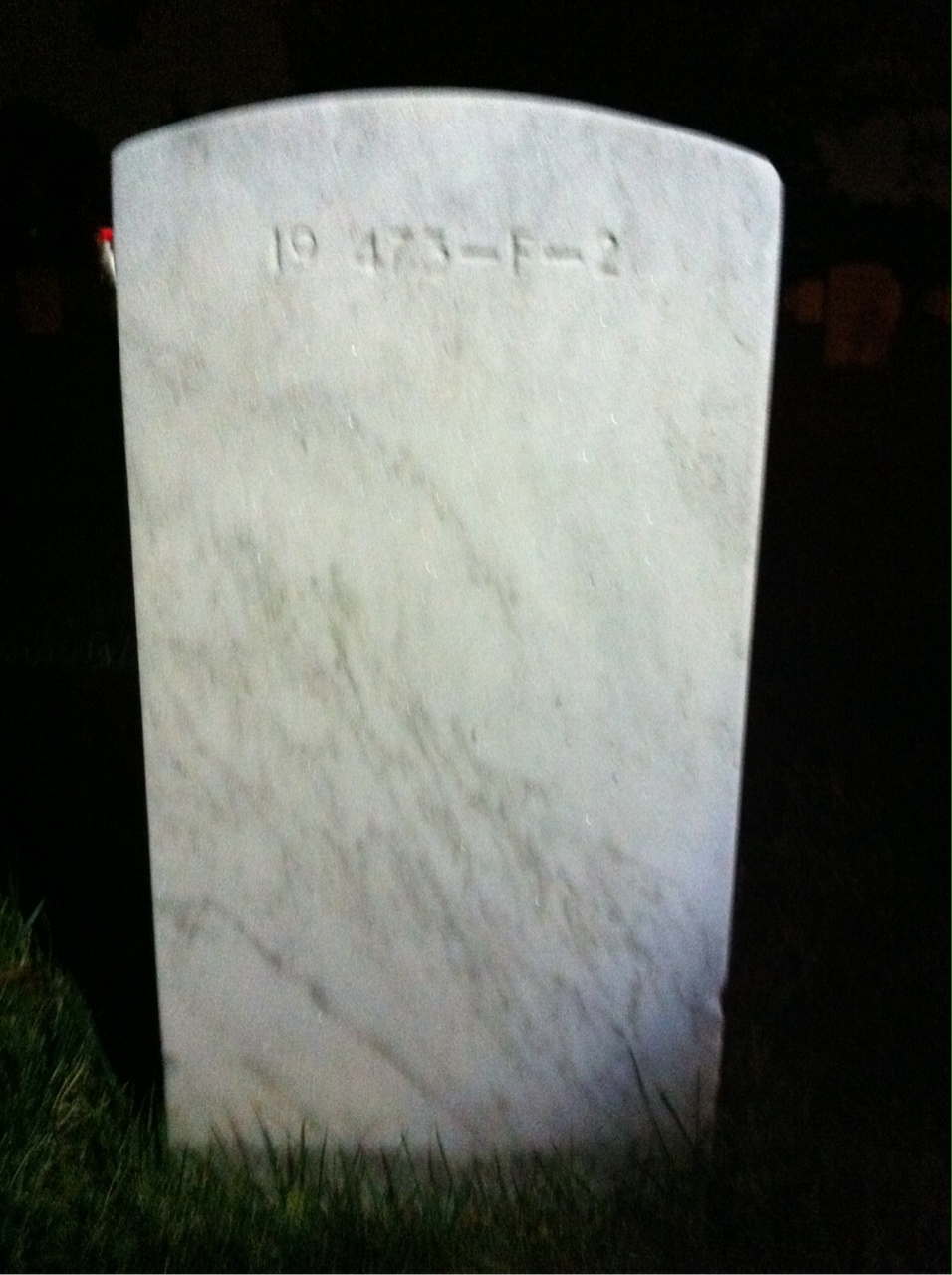 Back of headstone — Richard Moore