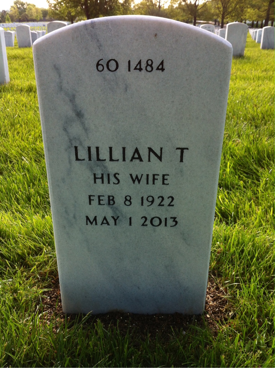 Back of headstone — Clarence Atkission