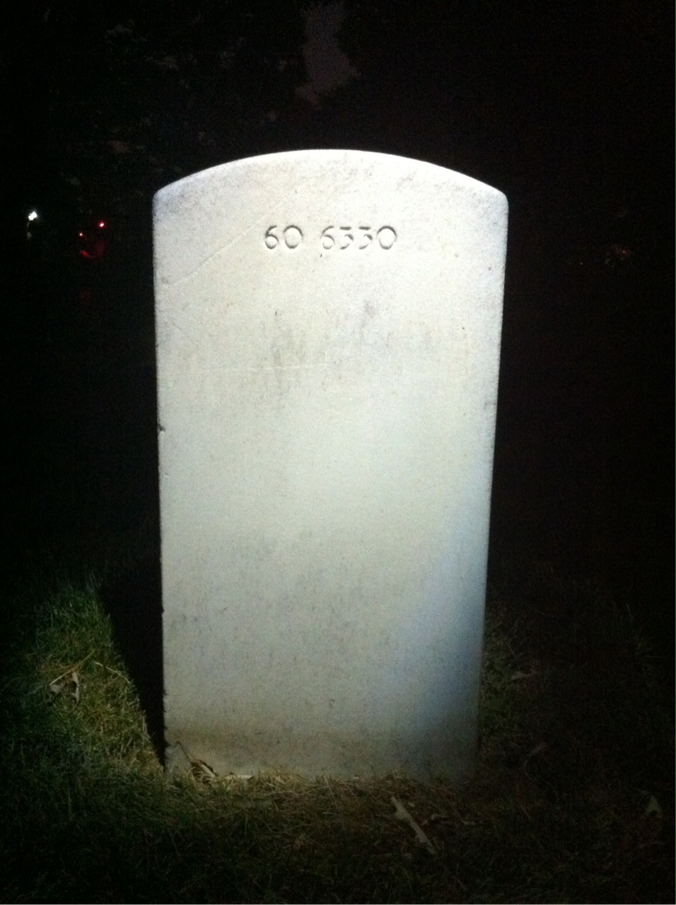 Back of headstone — Shane Thomas Hawks