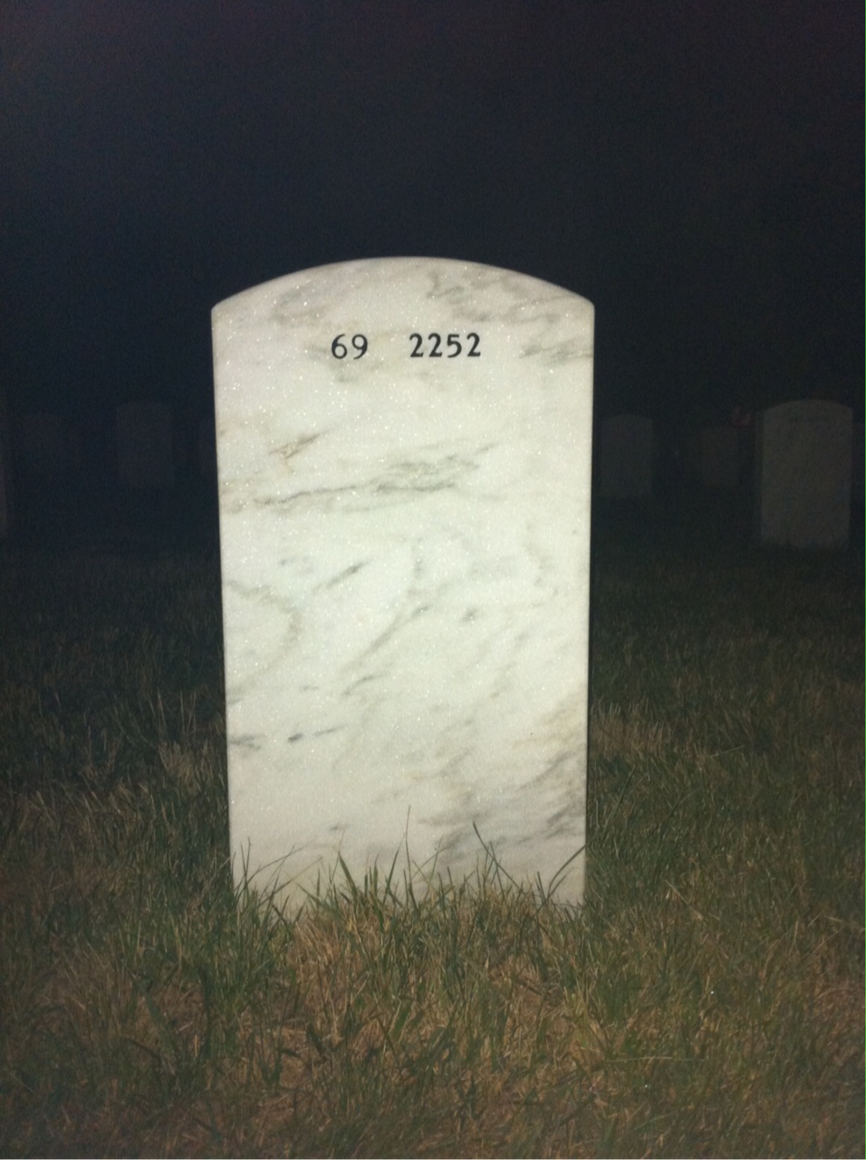 Back of headstone — Robert Goss
