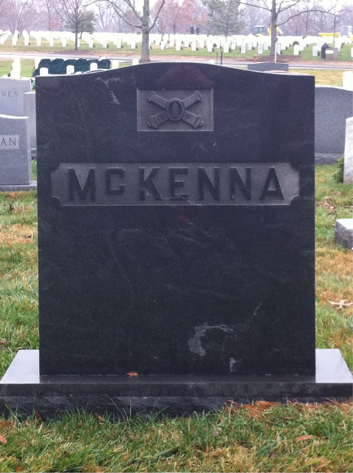 Back of headstone — John Mckenna