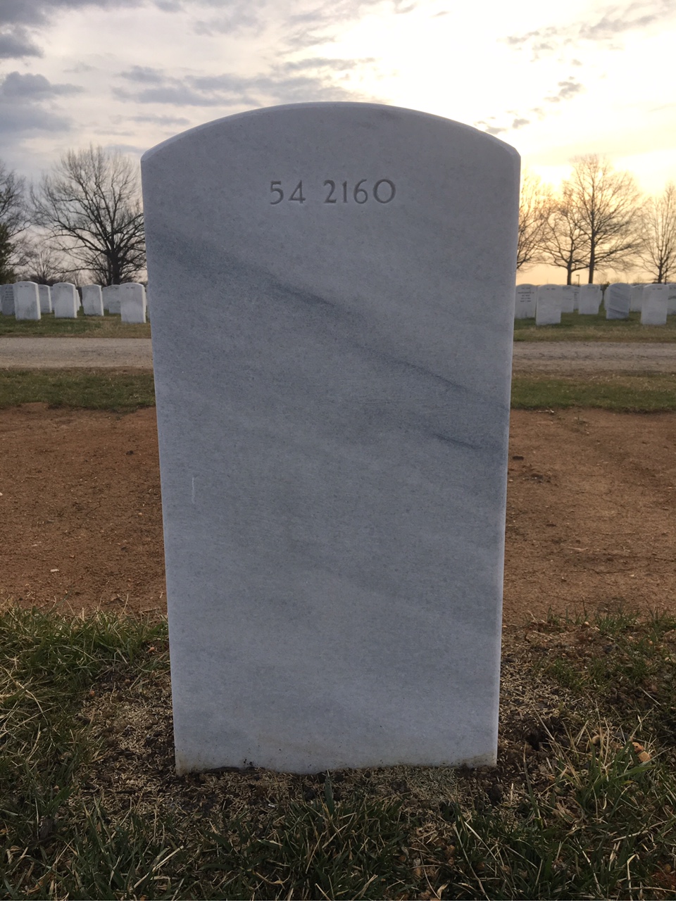 Back of headstone — Thomas Myers