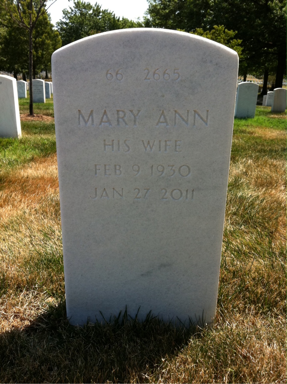 Back of headstone — Raymond Kirkland