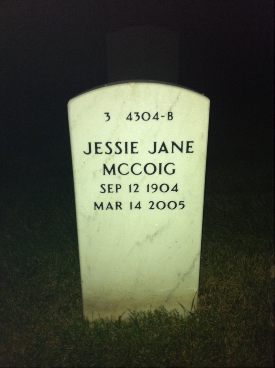 Back of headstone — Wendell Volk