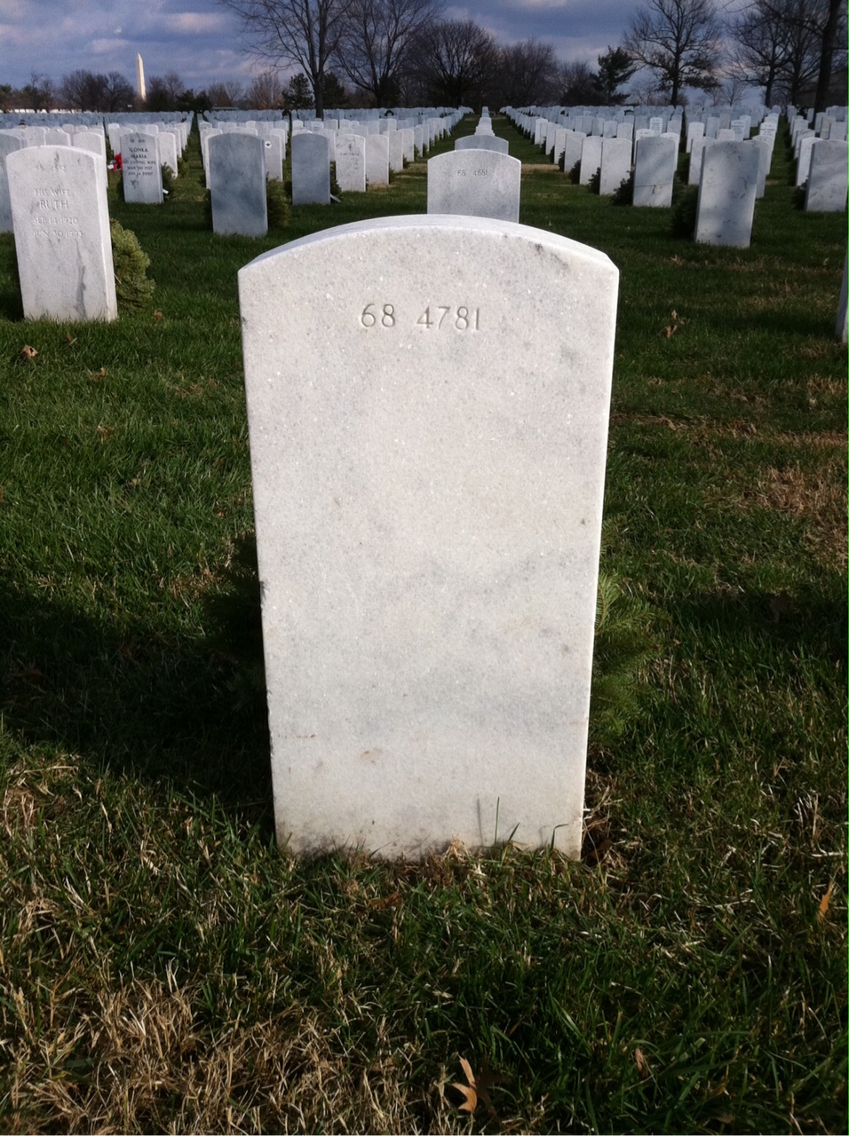 Back of headstone — Milton Beresford