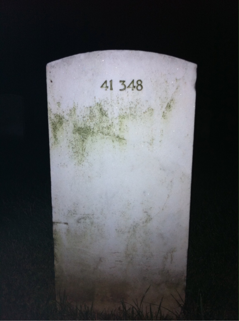 Back of headstone — William Milton Thompson