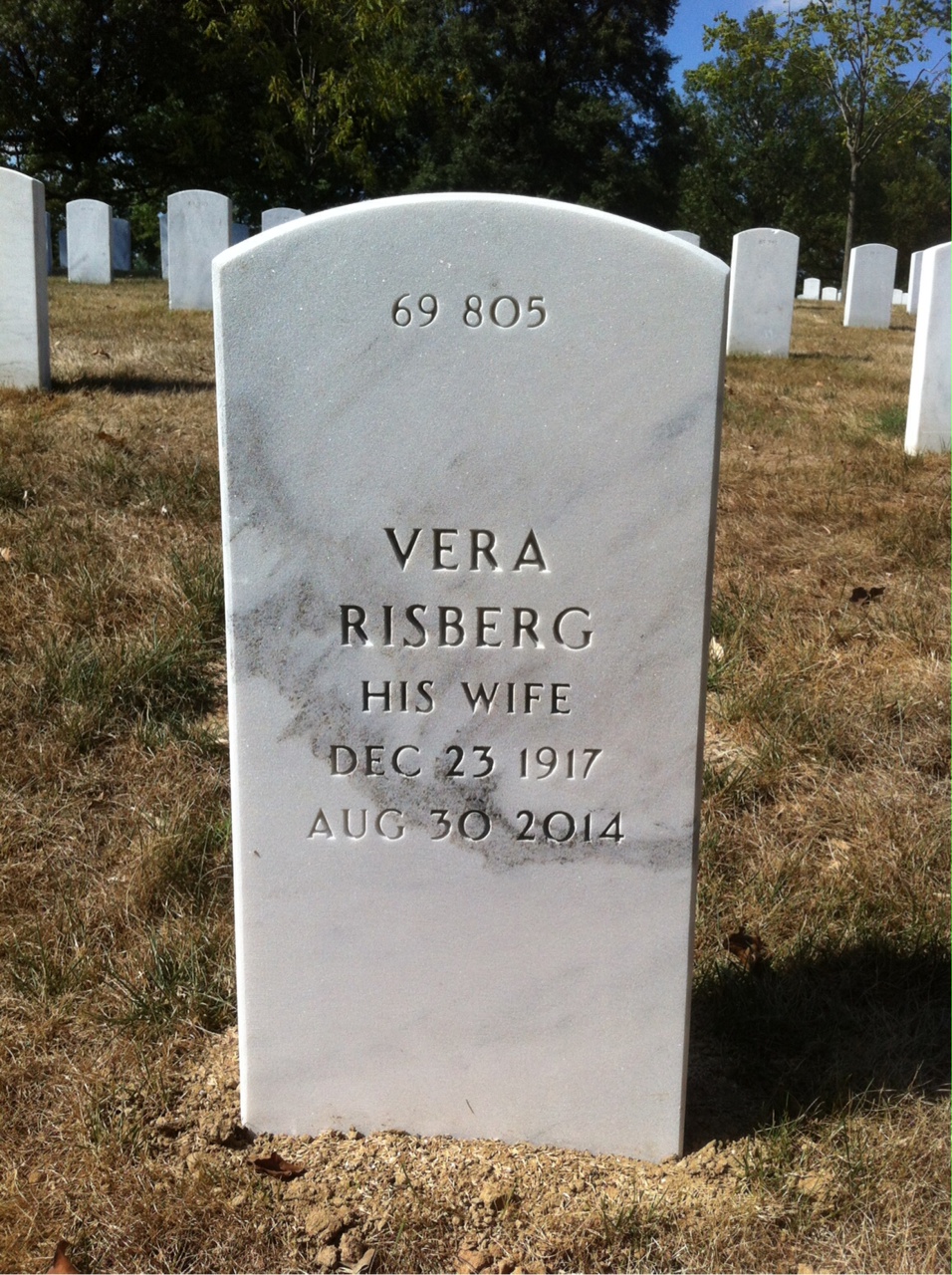 Back of headstone — Roger Fredericks