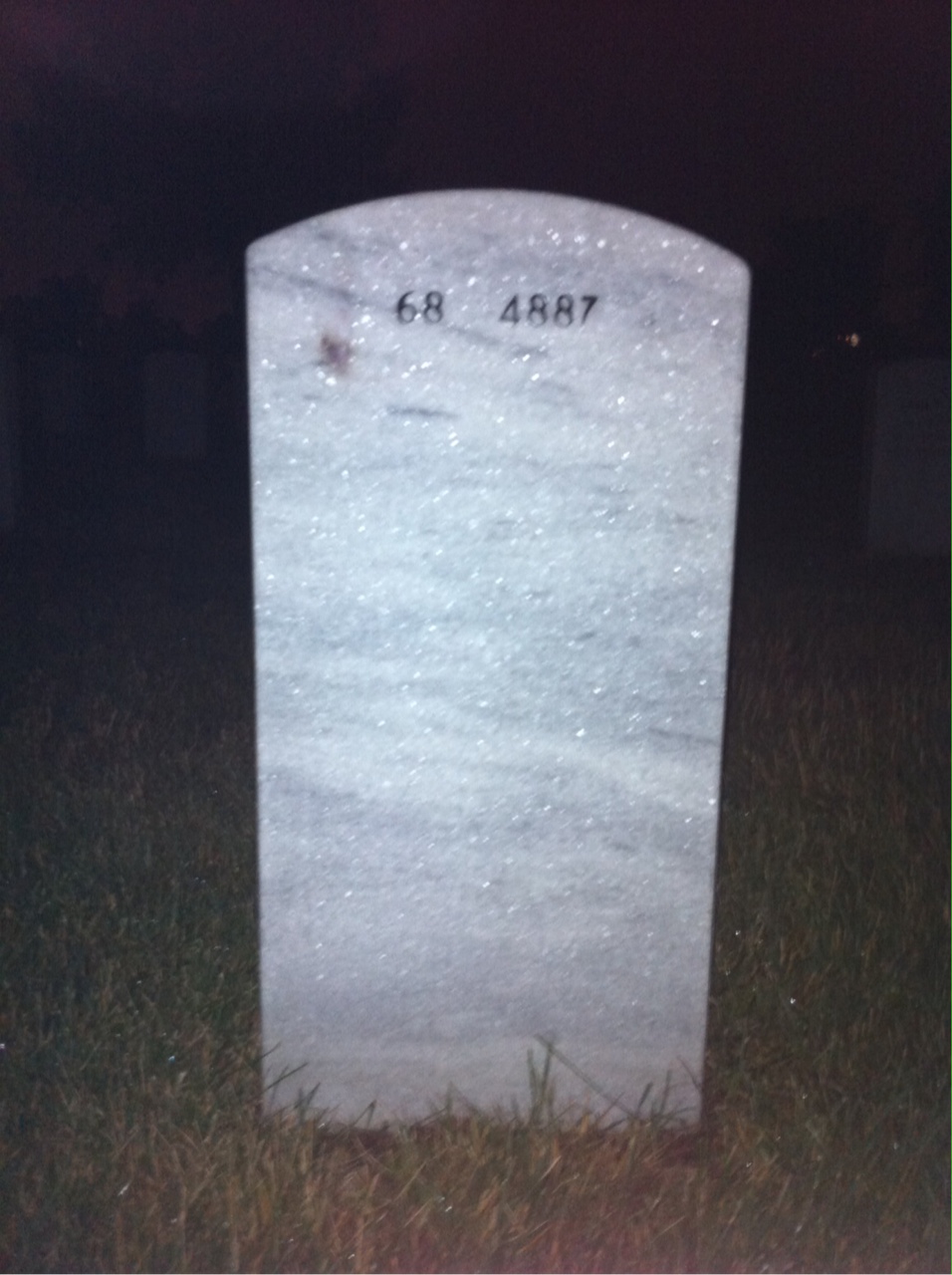 Back of headstone — Cecil Mynatt