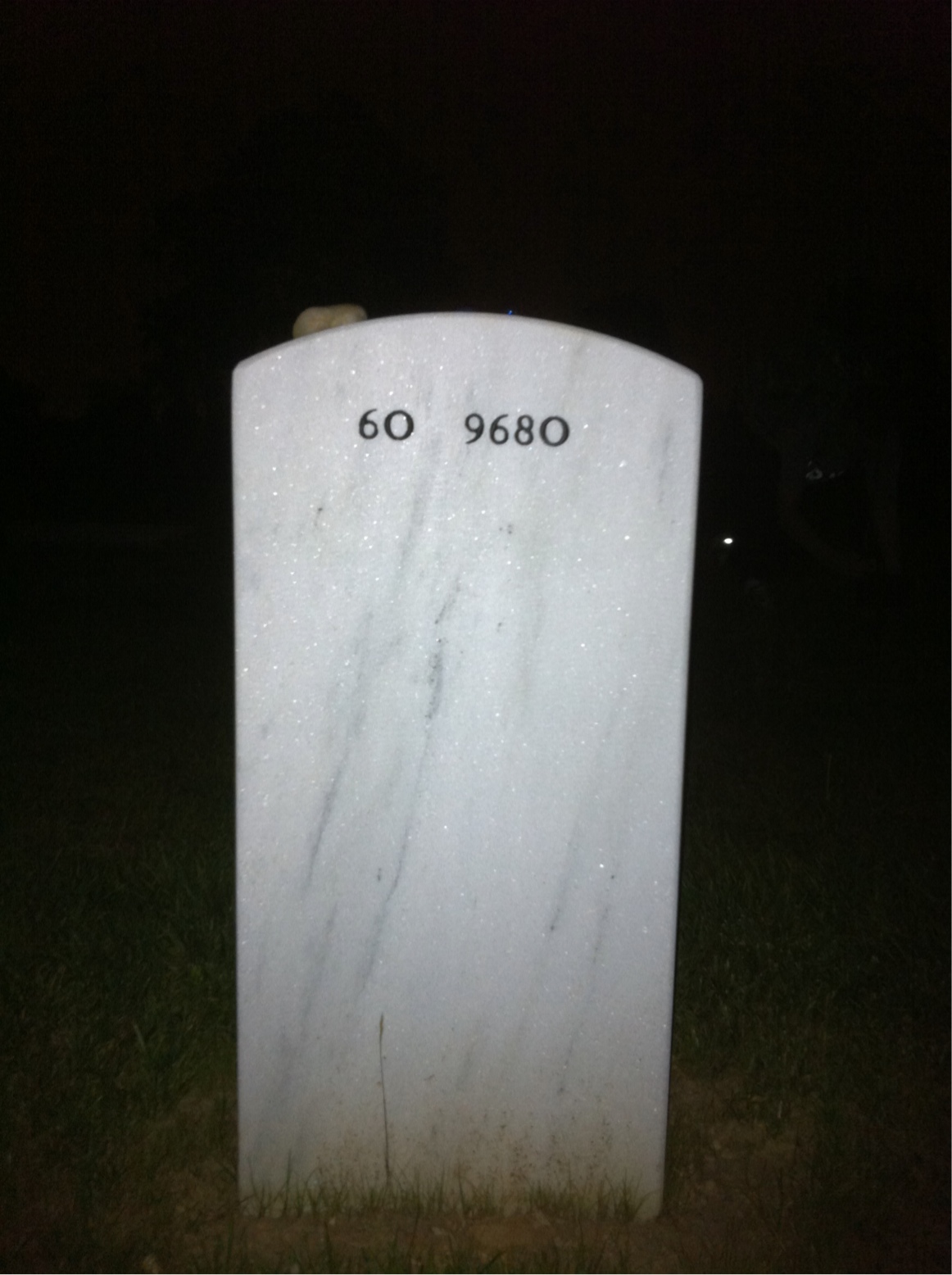 Back of headstone — Tramaine J Billingsley