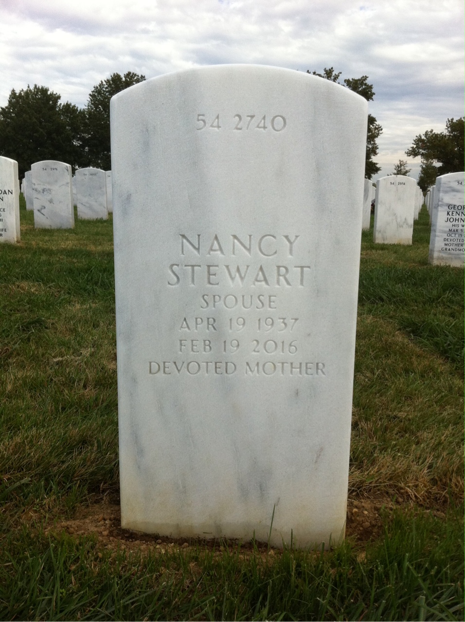 Back of headstone — William Wolfe