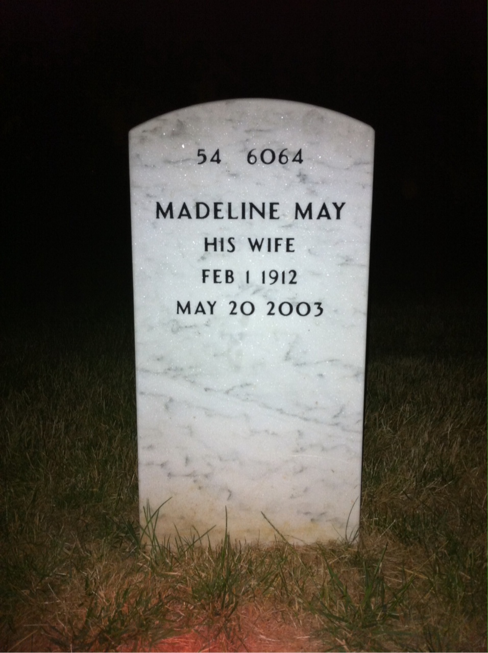 Back of headstone — Robert Boissiere