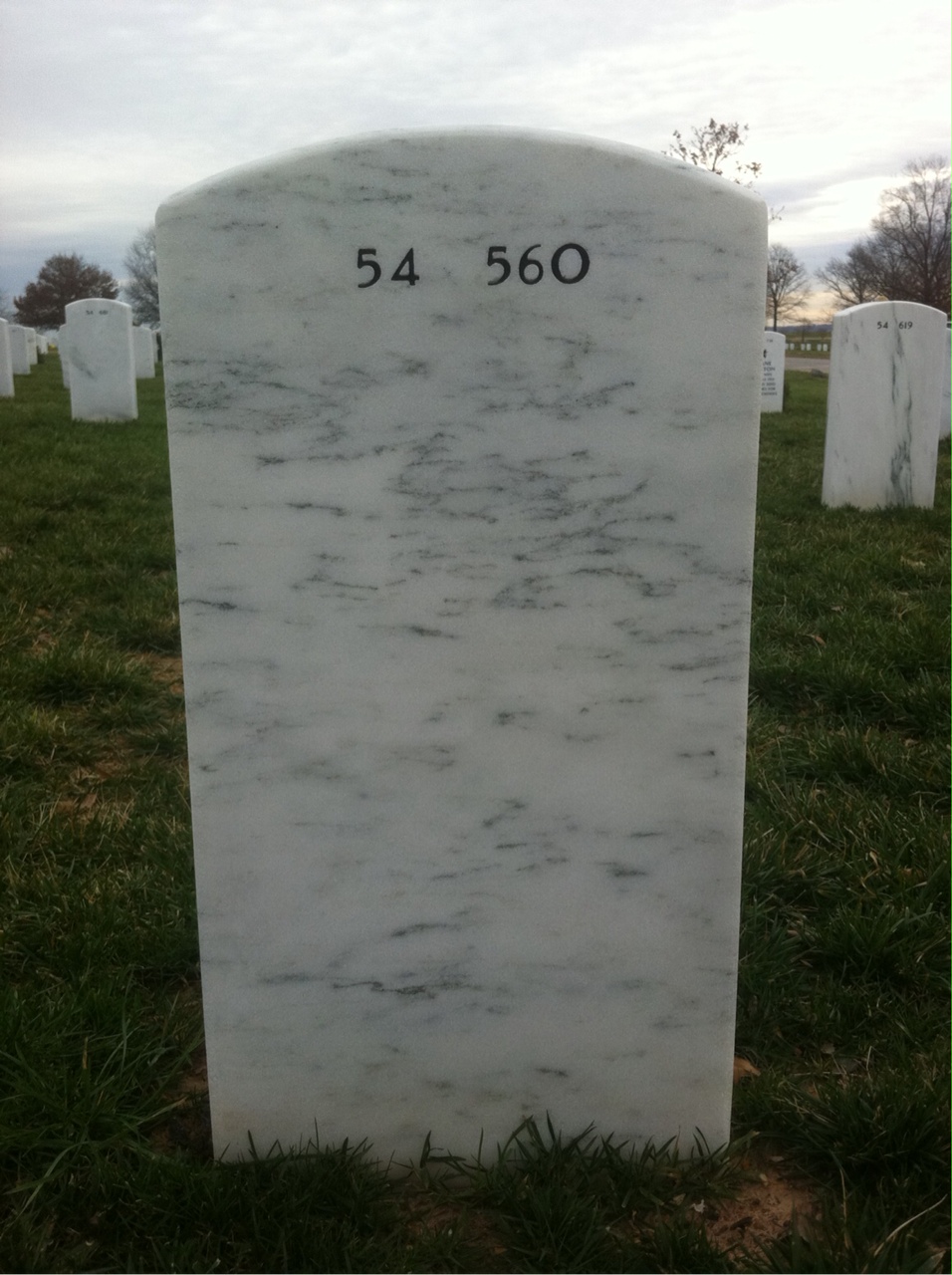 Back of headstone — Arthur Huntley