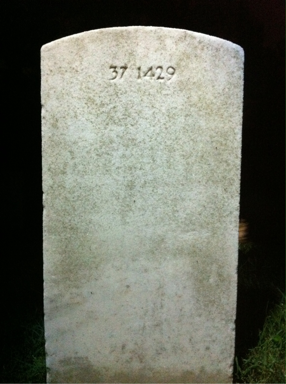 Back of headstone — William Craten Jordan