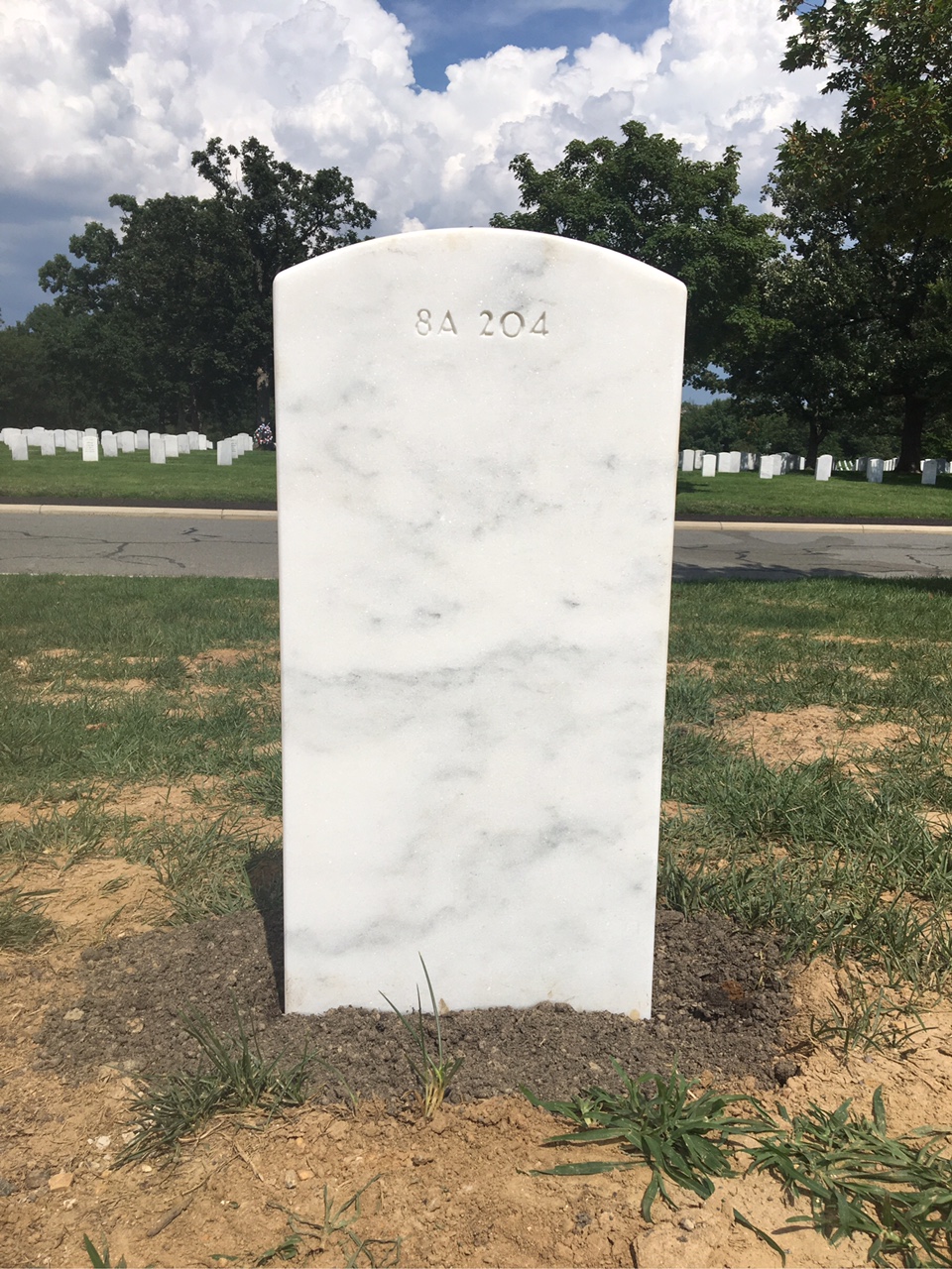 Back of headstone — Wallace Minett