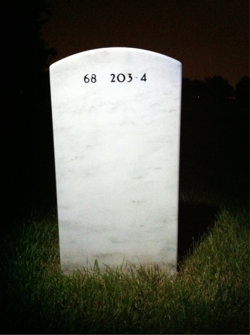 Back of headstone — Robert Fortmuller