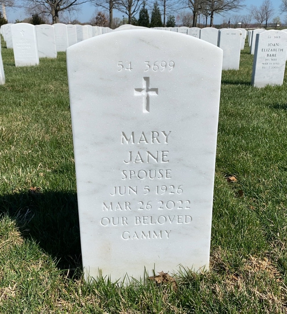 Back of headstone — Robert Garbarine