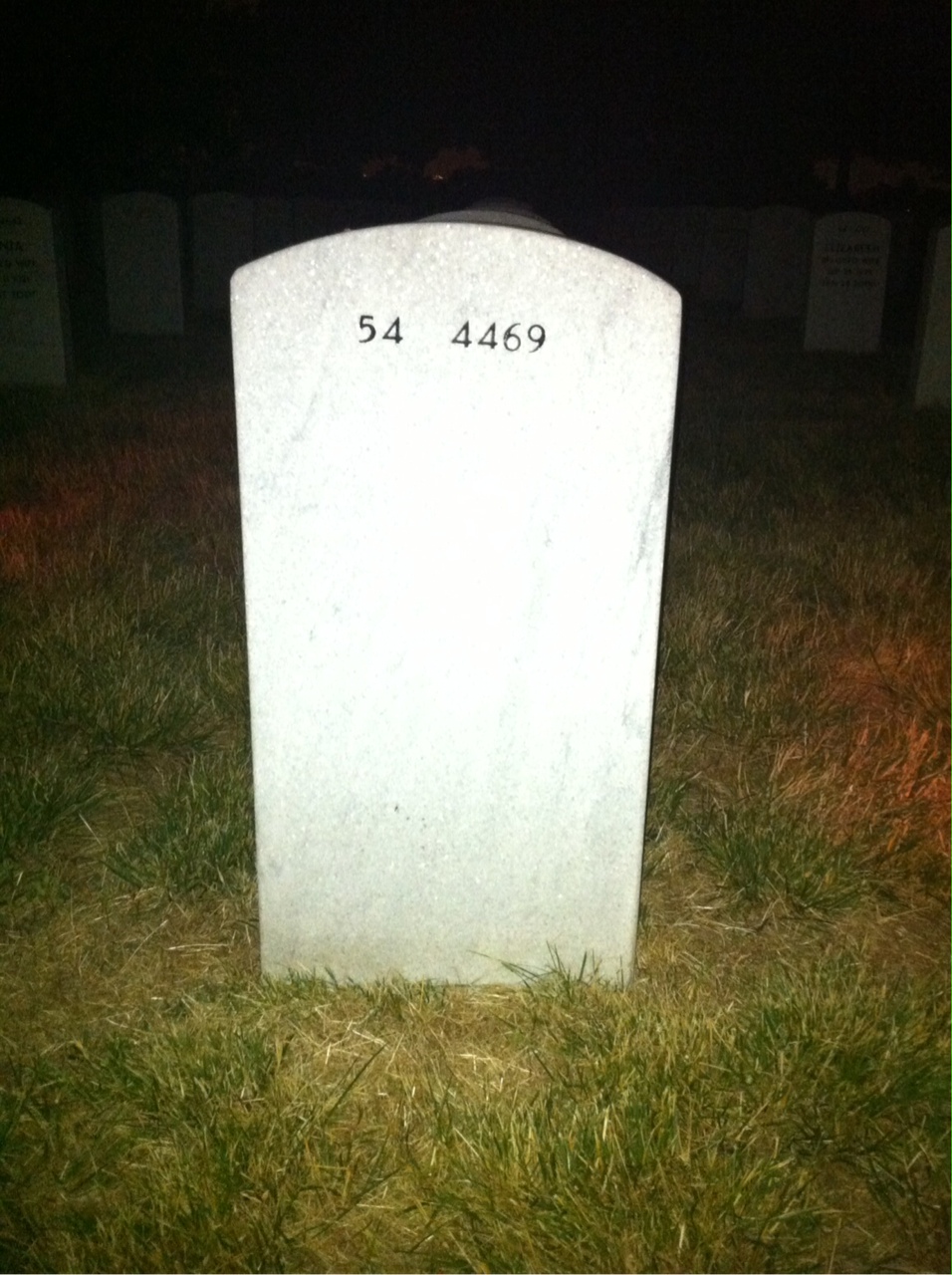 Back of headstone — Preston Ransone
