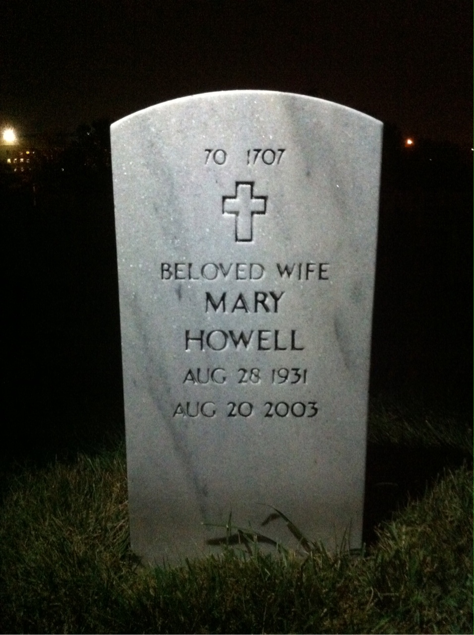 Back of headstone — Floyd Jones