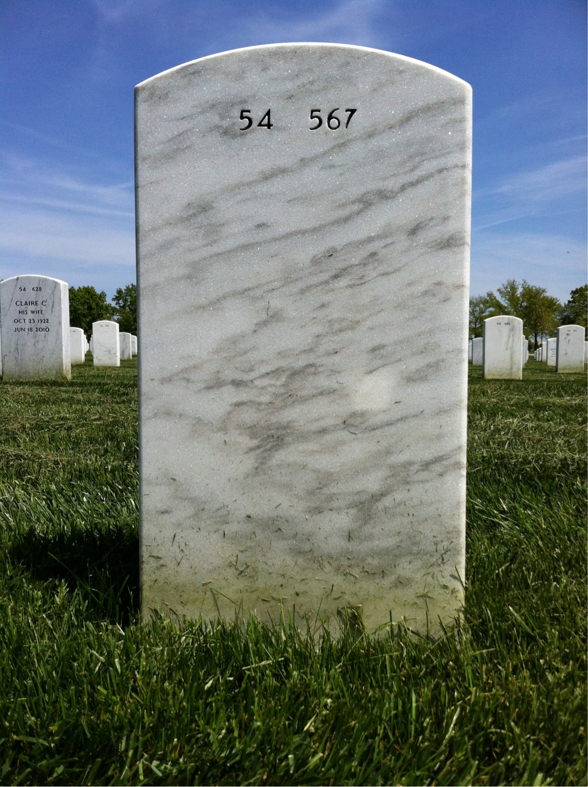 Back of headstone — Ray Whirledge