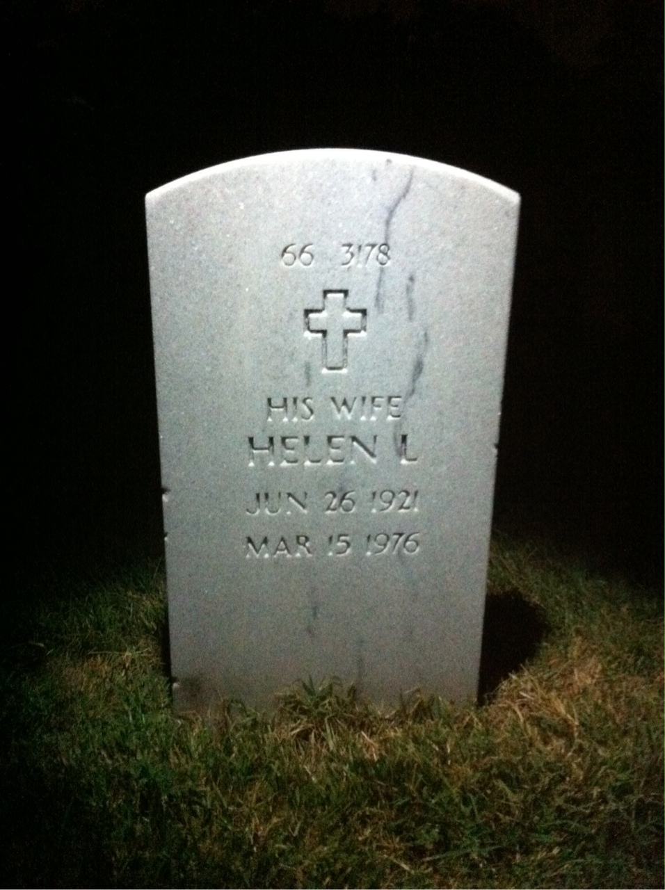 Back of headstone — Thomas N Caldwell