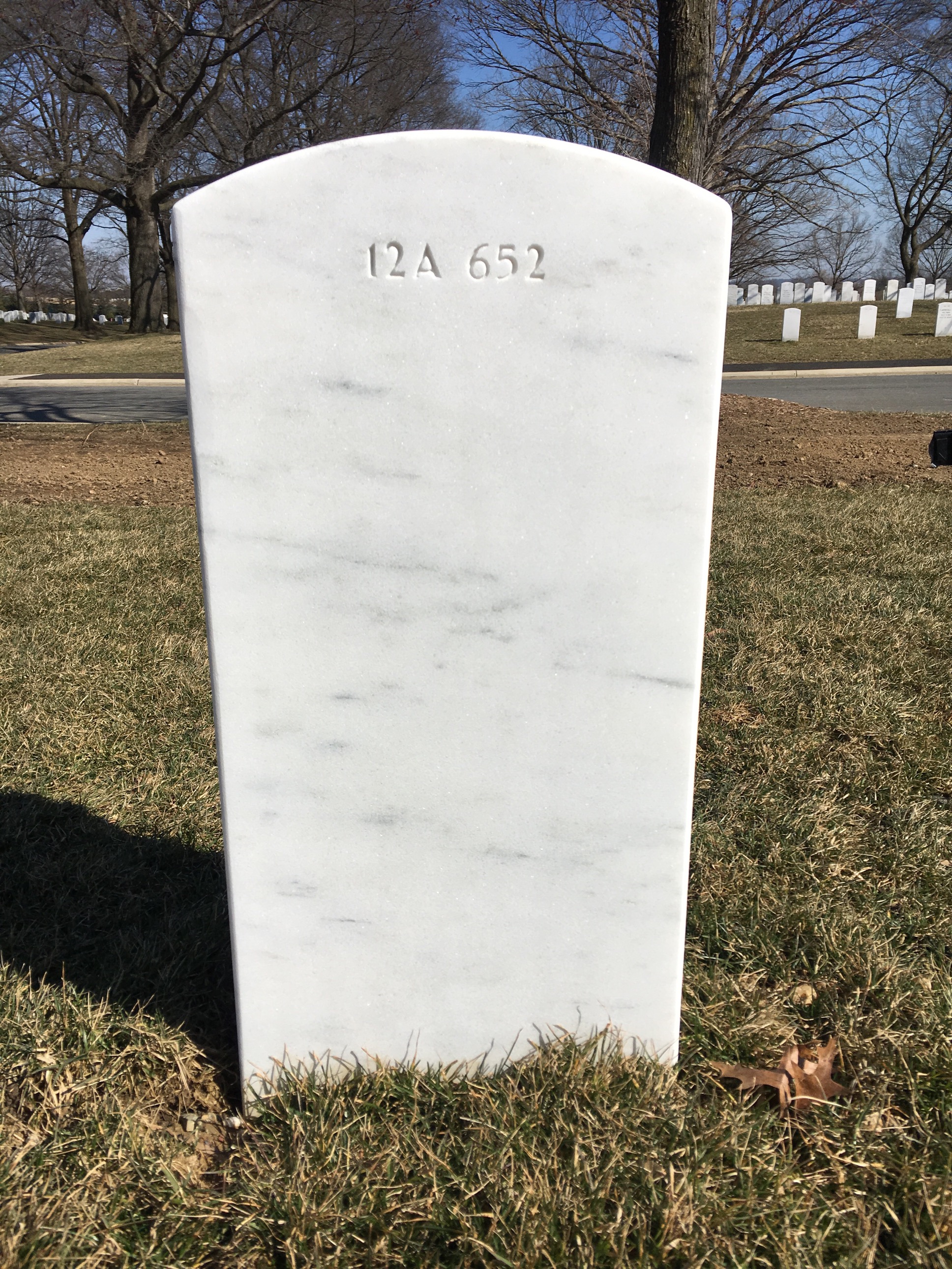 Back of headstone — Burt Avedon