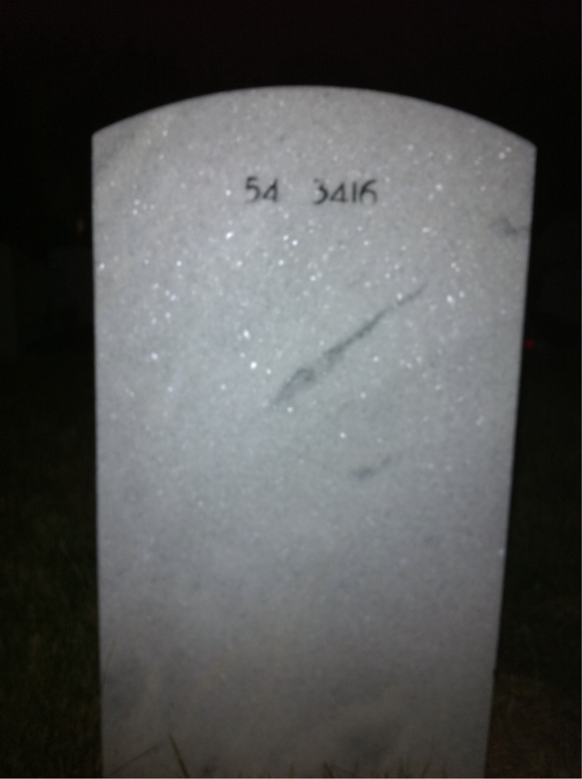 Back of headstone — William R Lipham