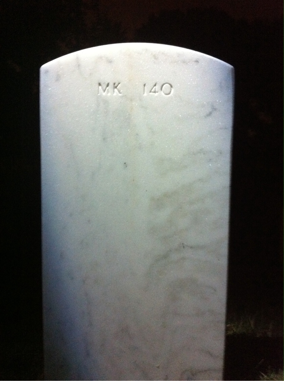 Back of headstone — Merllyn Hanson