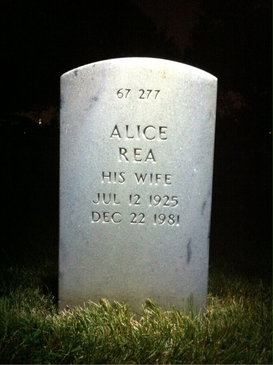 Back of headstone — Joseph Elwell