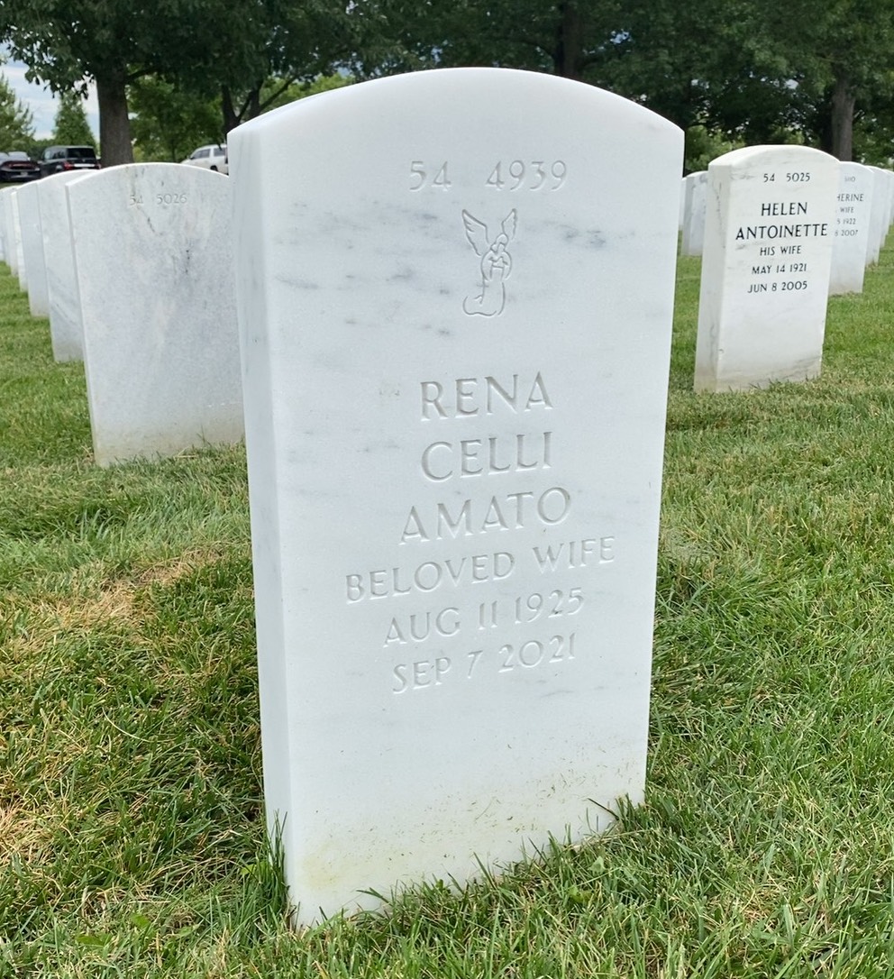 Back of headstone — Alphonso Amato