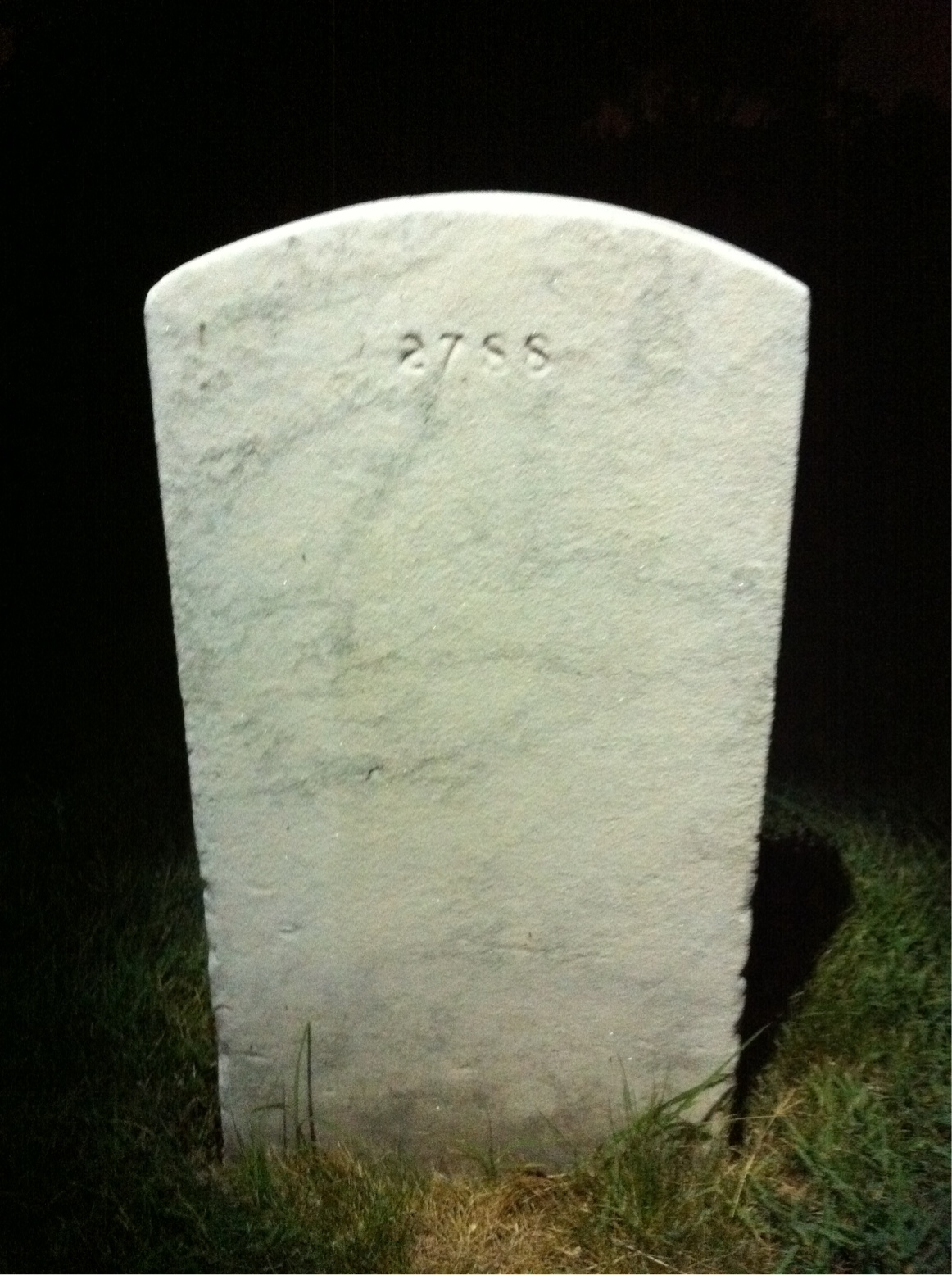 Back of headstone — Victor Banham