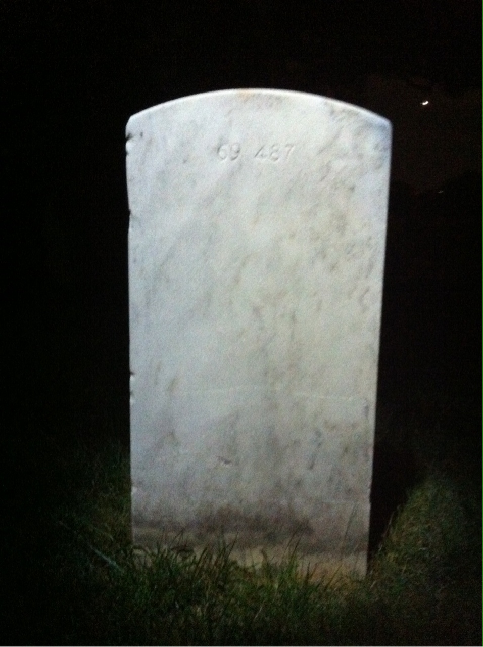 Back of headstone — William Morris