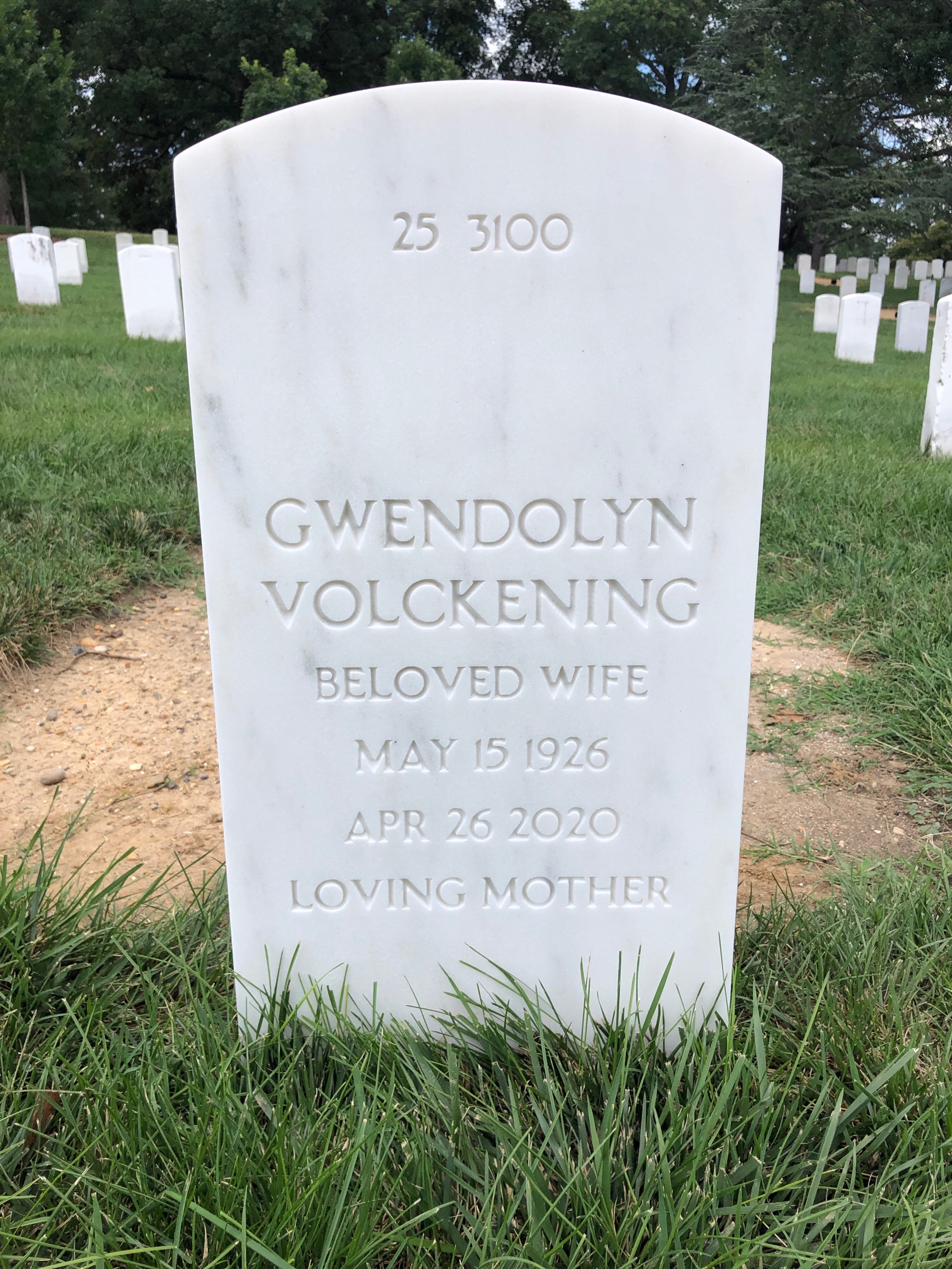 Back of headstone — Orton Spencer