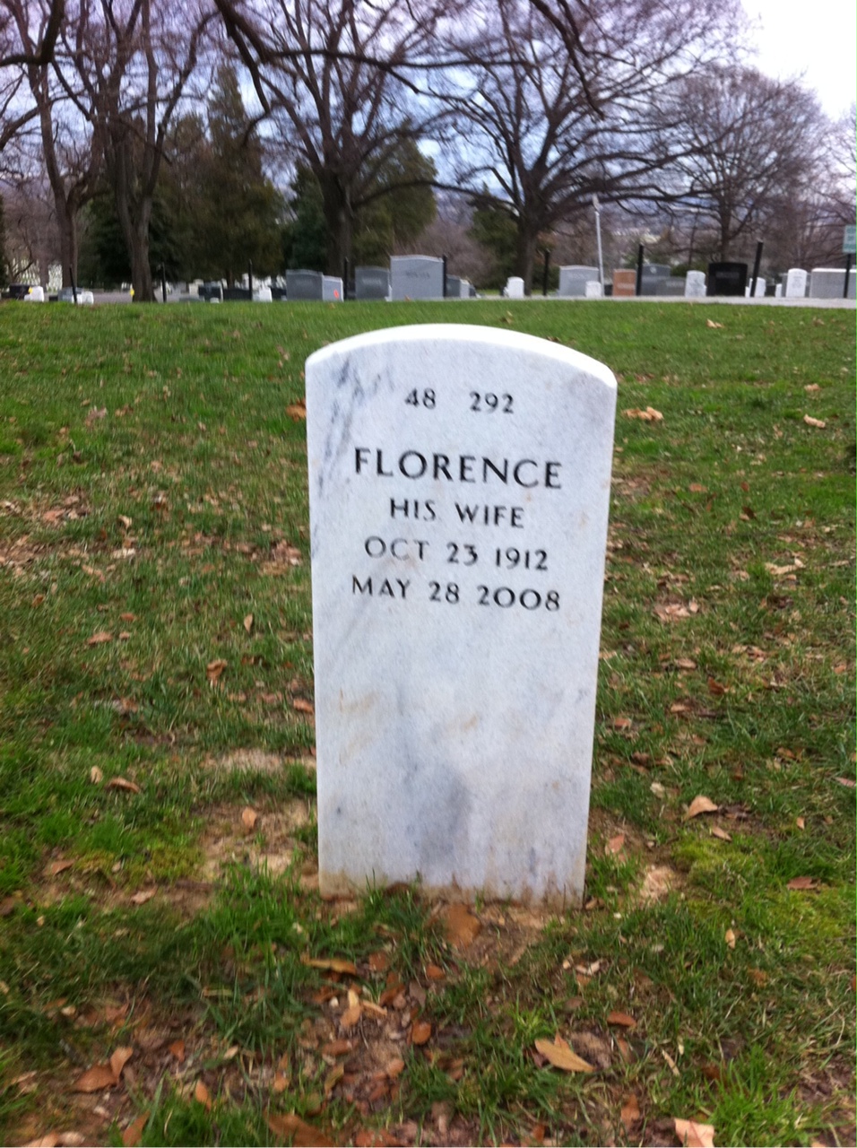 Back of headstone — Eugene Albert