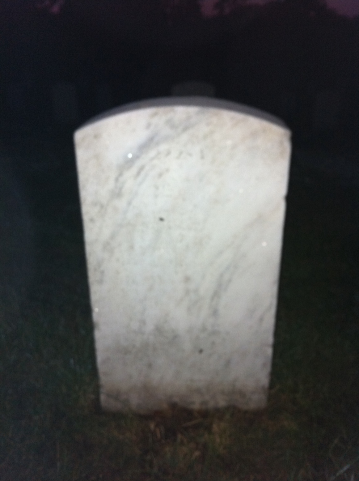 Back of headstone — Sandy Montigue